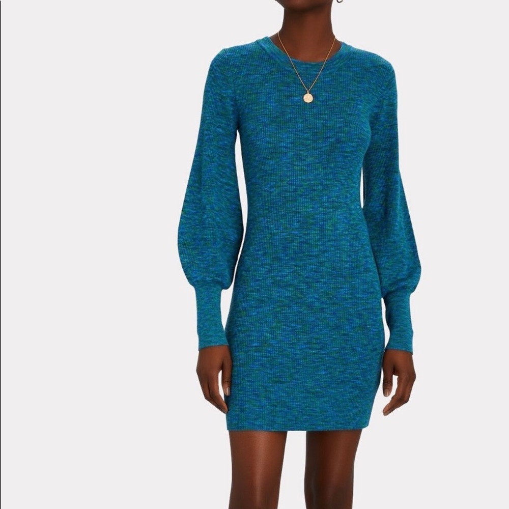 MIA PUFF SLEEVE MINI SWEATER DRESS